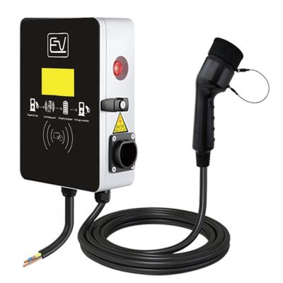 China New Energy Electric Vehicle AC Type 2 32A 380V EV charging Station Wall box 11KW Fast EV charging Station YL-OB242 for sale