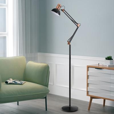 China Modern Luxury High Quality Minimalist LED Floor Light For Living Room Adjustable 360 Degree Long Arm Floor Lamp for sale