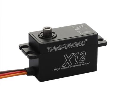 China TIANKONGRC X12 12KG Full Metal 4.8-8.4V High Speed Coreless Servo Motor For 1/10 1/8 RC Car Robot for sale