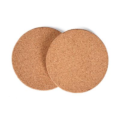 China Sustainable OEM ODM Custom Logo Wholesale Blank Table Cup Mats Set Print Round Wood Cork Coasters for sale