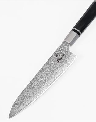 China Viable Steel Chef Knife Damascus Kitchen Knife 67layers With Compound Hardwood Handle for sale