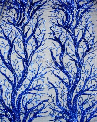 China New Arrival J362 African Embroidery Tulle Lace Fabric Water Soluble With Bling Sequins For Lady for sale