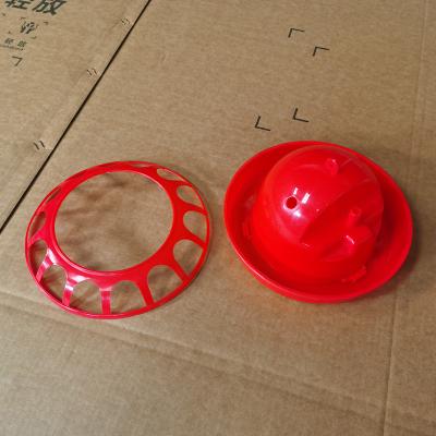 China Red Cylindrical Poultry Drinker / Plastic Water Feeder Anti Drip Constant Water Supply For Poultry for sale