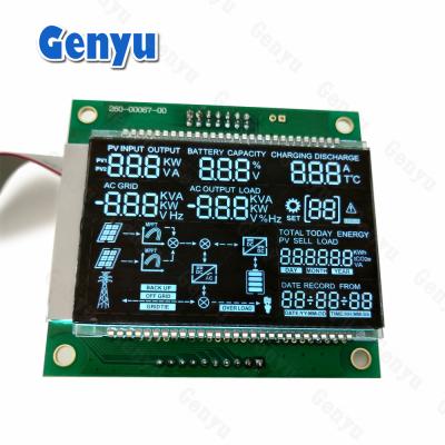 China Segmented VA LCD Display Black Panel White Backlight HT1623 COB+PIN Module for sale