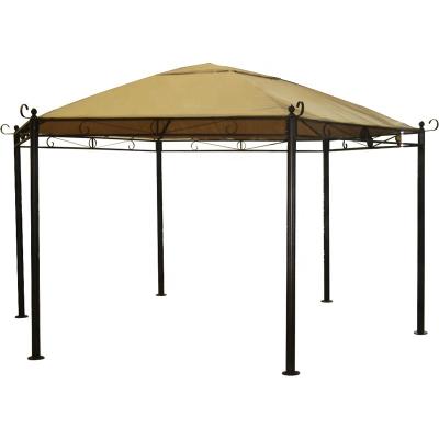 China Wholesale 300pcs 4.5*6M Custom Aluminum Garden Gazebos Gazebos Wholesale China Metal Large Octagon Outdoor Gazebo Tent 4.5*6M for sale