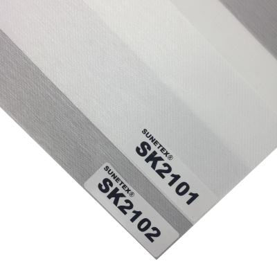 China Window Semi-Blackout Zebra Blinds Fabric Double Layer 100% Polyester Shades for Windows for sale