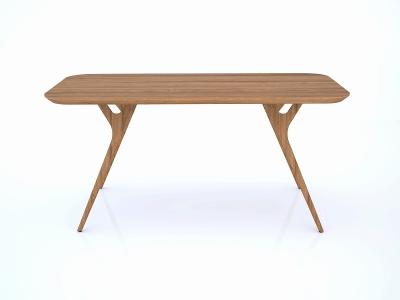 China Handcrafted Nordic Wooden Dining Table With Solid Structure Sturdy Legs for sale