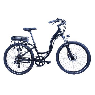 China Steel 26 Inch 36V 250W 7 Speed Hidden Battery Electric City E Bike for sale