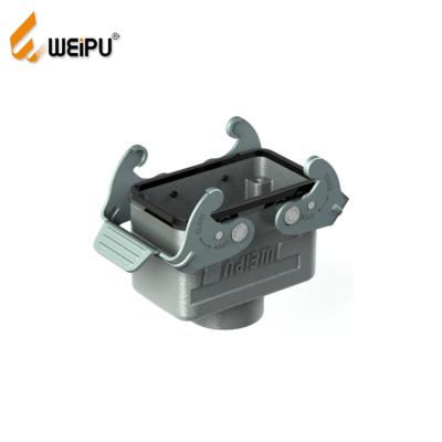 China WEIPU HA10B-MC-2L/W IP65 PG16 Power Metal Cable To Wire Slots 12 To 24 Heavy Duty Screw Terminal Connector Plug 32 Pin for sale