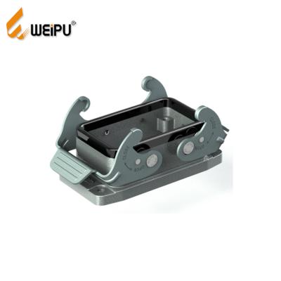China WEIPU HA10B-ST-2L/W Power IP65 M32 Metal Hood Open Bottom Pin For Waterproof Connector Cabl Connector for sale