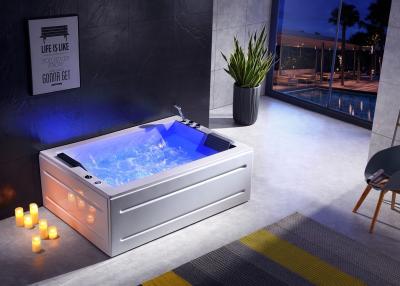 China Rectangle Bathtub With Double Waterfall For 2 Person for sale