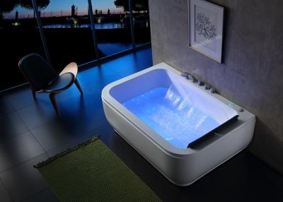 China Massage Bathtub With Double Waterfall For 2 Person for sale