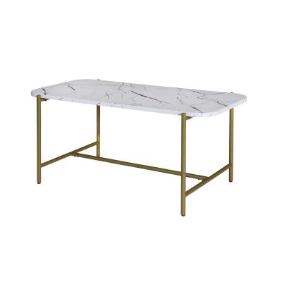 China Simple easy to assemble Living Room Furniture Dining Table Coffee Tables With Metal Legs for sale