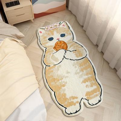 China Antimicrobial Cartoon Cute Diatom Mud Mat Water Absorption Quick Drying Bathroom Floor Non-slip Pad Free Shower Door Mat Cartoon Bathroom Mat for sale
