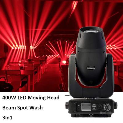 China 400W LED 3in1 Beam Spot Wash Moving Head Light with CMY CTO Zoom and High CRI Ra 90 for sale