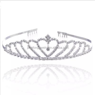 China Lovely Baby Tiaras Headband Crown for Princess Crown Crystal Rhinestones Diamonds Silver Color Kids Tiara Crown for Girls for sale