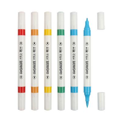 China Color Paint Marker 12/ 24/36 Colors double head Paint Acrylic Markers Bullet Tip Drawing Art Markers Acrylic Waterborne Ink for sale