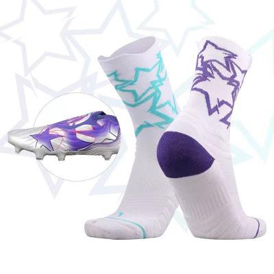China OEM Service Breathable Logo High Quality Nylon Men Custom Youth Tube Football Socks Non Slip Football Socks Grip for sale