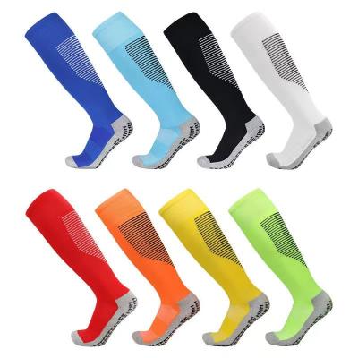 China Breathable Custom Colored Unisex Anti Slip Soccer Football Crew Cotton Sports Ankle Grip Knocks Knee for sale