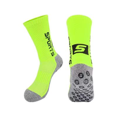 China New Design Breathable Non Ant Slip Football Socks Custom Logo Spandex Nylon Cotton Soccer Socks Men for sale