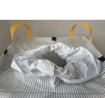 China Bulk Bag 1000kgs FIBC Large Bulk Bags FIBC Tops Conductive Anti-Static Pcs Skirt Weight Bottom Buckle Safety Flat Fibc for sale