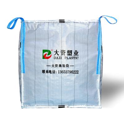 China Conductive Type C Jumbo Bag 1000KG Plastic Woven Bag PP Conductive Bag To Prevent Fire Or Other FIBC Hazard for sale