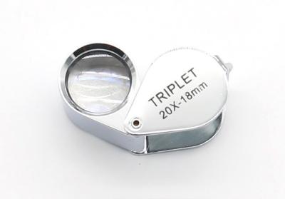 China Lupa pequena da joia do bolso com ampliação 20X das lentes da objetiva tripla à venda