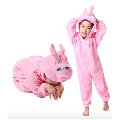 China Event and Party Supplies 2022 New Arrival Hot Selling Kindergarten Show Pink Rabbit Animal Costume For Kids Easter Rabbit Bunny Costume For Party for sale