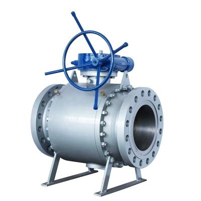 Chine Robinet de bille d'acier forgé à haute pression de bride manuelle de l'acier inoxydable A105 de solides solubles à vendre