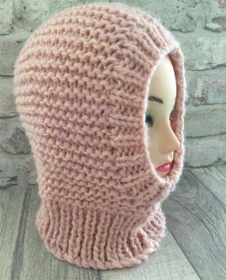 China S8564 COMMON Hand Knitted Cuff Ski Mask Hats Knitted Hooded Acrylic Balaclava Beanie Winter Hats Neck Warmer Face Cover for sale