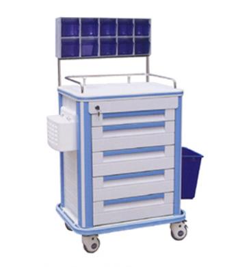 China Modern High Quality Medical Anesthesia Trolley Medical Anesthesia Trolley Hospital E Crash Trolley With Machine Box for sale