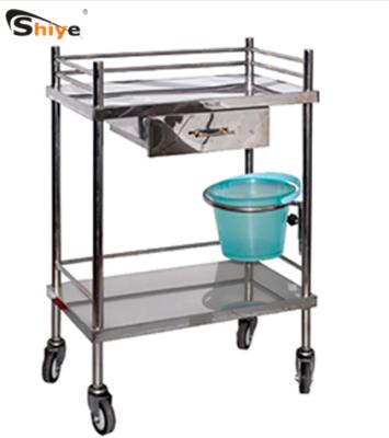 China Clinic TC-557 Cheap Price Hospital Medical Trolley Stainless Steel Therapy Trolley Medical Treatment Trolley for sale