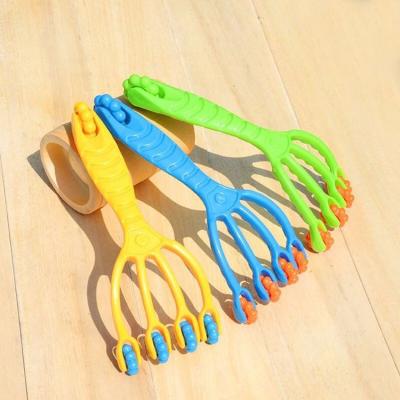China New Trend Colorful Plastic Handheld Massager Roller Light Hand Massager For Neck Back for sale