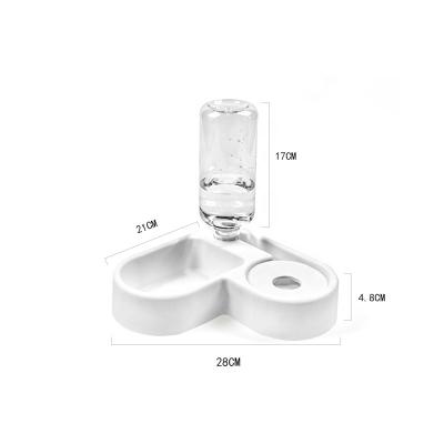 China Sustainable Wholesale Fashionable Cat Automatic Gravity Drinker Feeding Double Bowl Dog Pet Feeder for sale