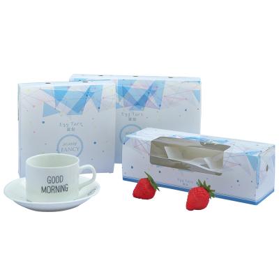 Chine custom kraft take away paper cup clear window cake box packaging design with handle bakery box à vendre