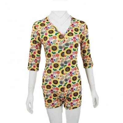 China QUICK DRY OEM ODM Printed Christmas Pajamas Onesie Pajamas Wholesale Women Sleepwear Vendors Pijamas Women Sleepwear Pajamas for sale