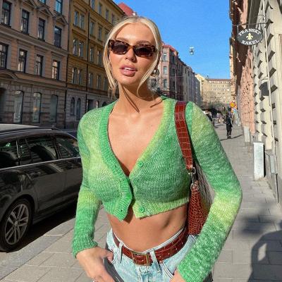 China Amazon Best Seller QUICK DRY Street Wear Knitted Cotton Casual Street Style Long Sleeve Sweater Shirt Women Crop Tops for sale
