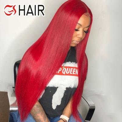 China Can be complexion & ironed & & 99J Burgundy Bleached Machine Made Lace Wig Full Front Human Hair Wigs Red Hair Pre Plucked None Lace Up Colored Hair Wigs for sale