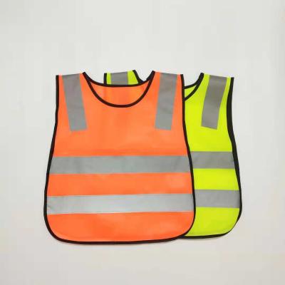 China Polyester Hi Vis Children Reflective Vest Jackets Fluorescent Traffic Work Road Clothes With Reflective Markings for sale