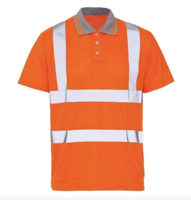 China INSTANT Wholesale LED Customized Good Quality High Visibility Mens Yellow Reflective Polo Shirt for sale