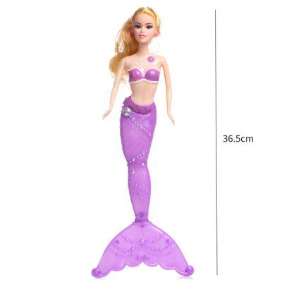 China Toy Beautiful soft and beautiful 11 inch mermaid doll with colorful lights for sale