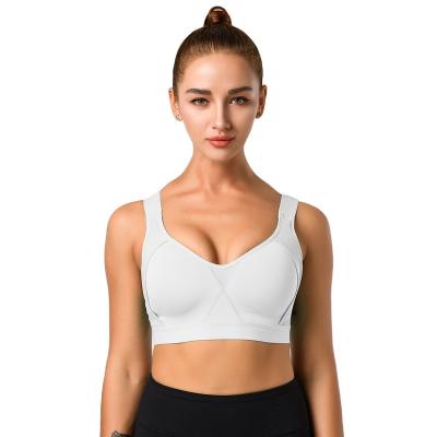 China 3XL Breathable Plus Size Women's Performance Cami Wirefree Sports Bra Adjustable Belt Fitness NO-Bounce Plus Size Sports Bra for sale