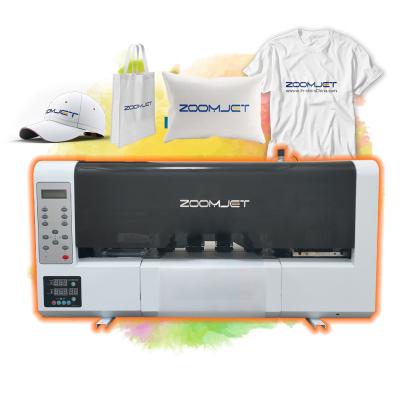 China Garment Shop Zoomjet Fast Speed Xp600 Printhead Mini Dtf Printer For Small Size T Shirt for sale