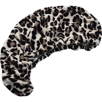China QUICK DRY Custom Clog Printed Strong Water Absorption Microfiber Towel Black Hair Turban for sale