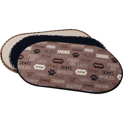 China Customized Waterproof Logo Microfiber Soft Breathable Puppy Mat Dogs Cats Pet Food for sale
