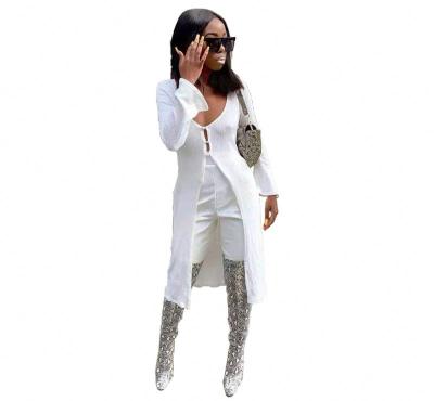 China 2021 QUICK DRY top selling hot sale guaranteed quality pure white color long sleeve loose knit women cardigan jacket for sale