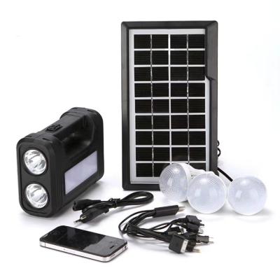 China Best Seller Emergency Light Home Power Panel Torch Small Solar System Kit Camping Lantern Power Bank for Mobile Phone for sale
