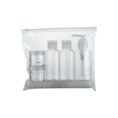 China Material de plástico de PP Tamaño de avión Botellas y frascos vacíos para cuidado personal Kit de viaje en venta