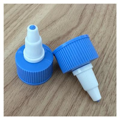 Китай Удобный 24/410 Twist Top Cap для бутылки с лики в синем цвете продается