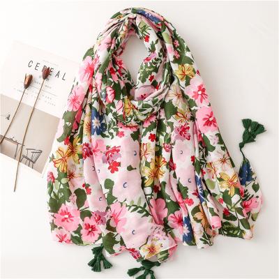 China Newest Fashion Malaysia Tudung Fashion Printed Hijab Muslim Cotton Printed Scarf Shawls Women for sale